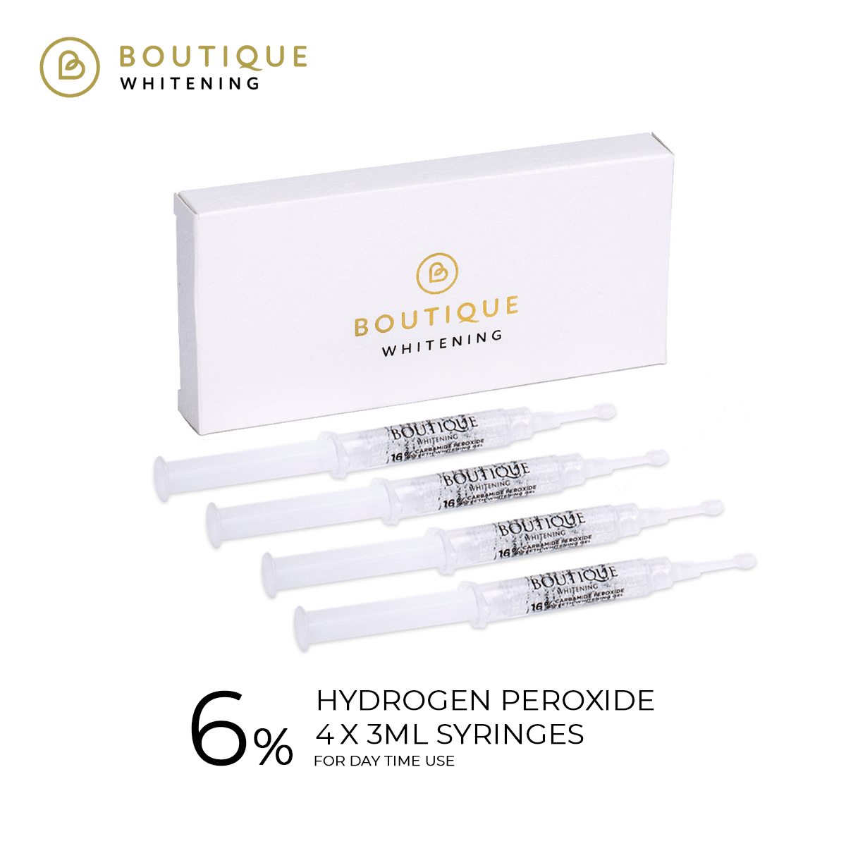 Boutique Home Whitening 6%HP (3ml x 4 Syringes)
