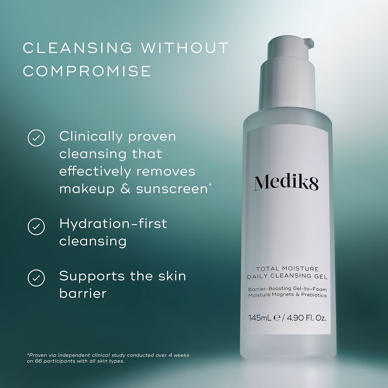 Medik8 Total Moisture Daily Cleansing Gel 145ml - Image 2